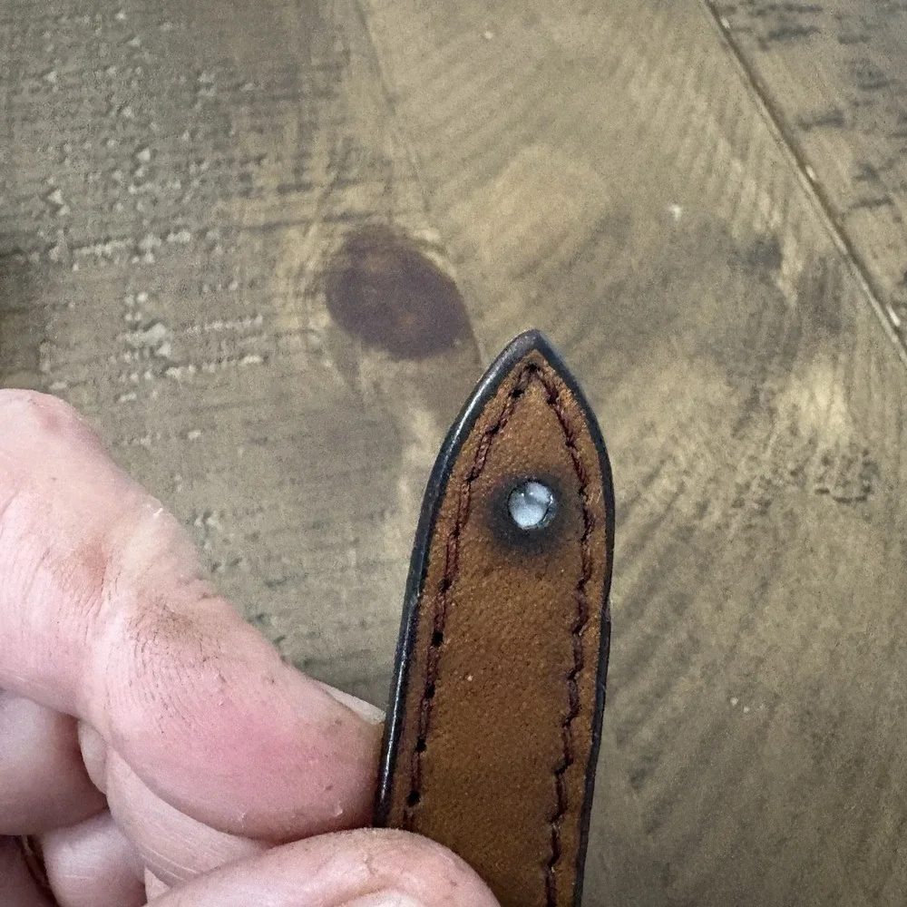 TEX TAN Cowhide Belt Size 28 Made In USA Southwestern Conchos Vintage‎